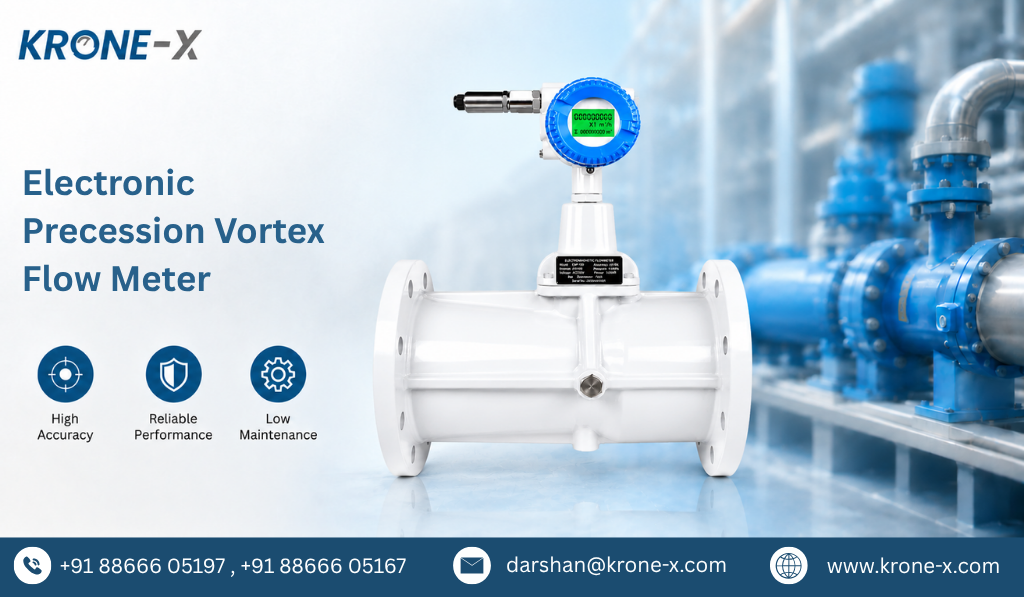 Electronic Precession Vortex Flow Meter