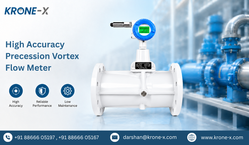 High Accuracy Precession Vortex Flow Meter
