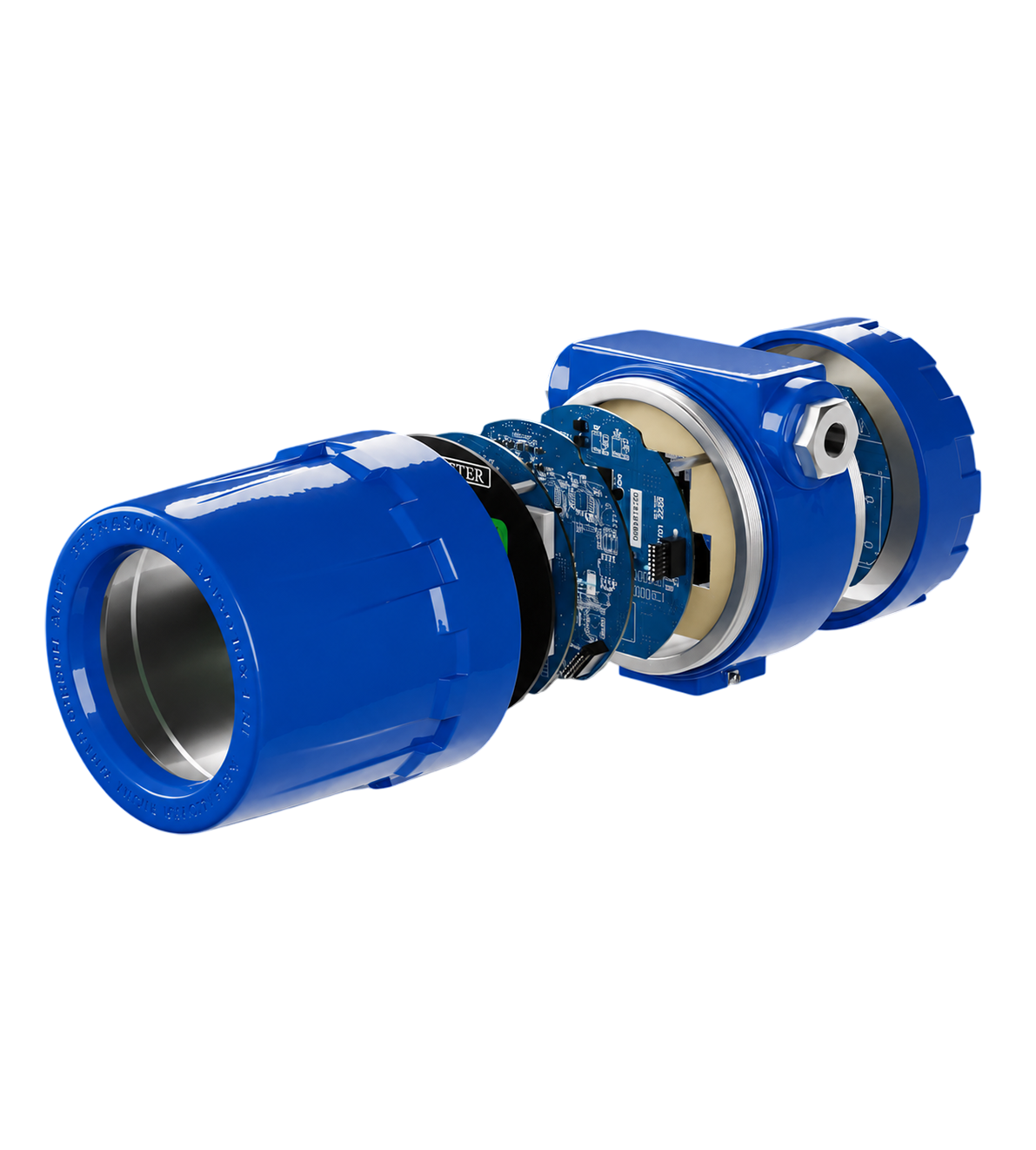 Insertion type thermal mass flow meter