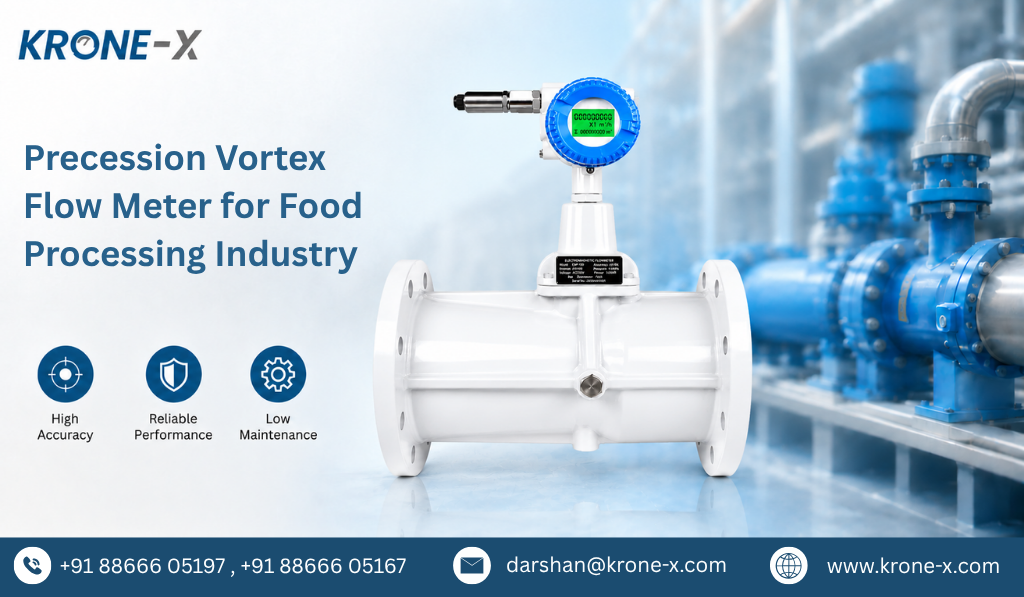 Precession Vortex Flow Meter for Food Processing Industry