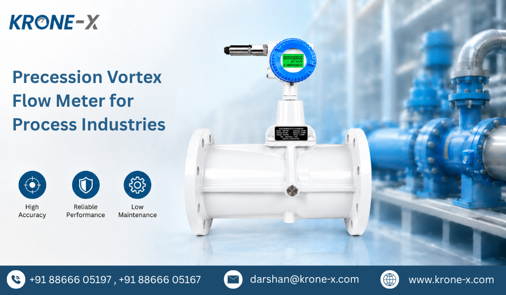 Precession Vortex Flow Meter for Process Industries