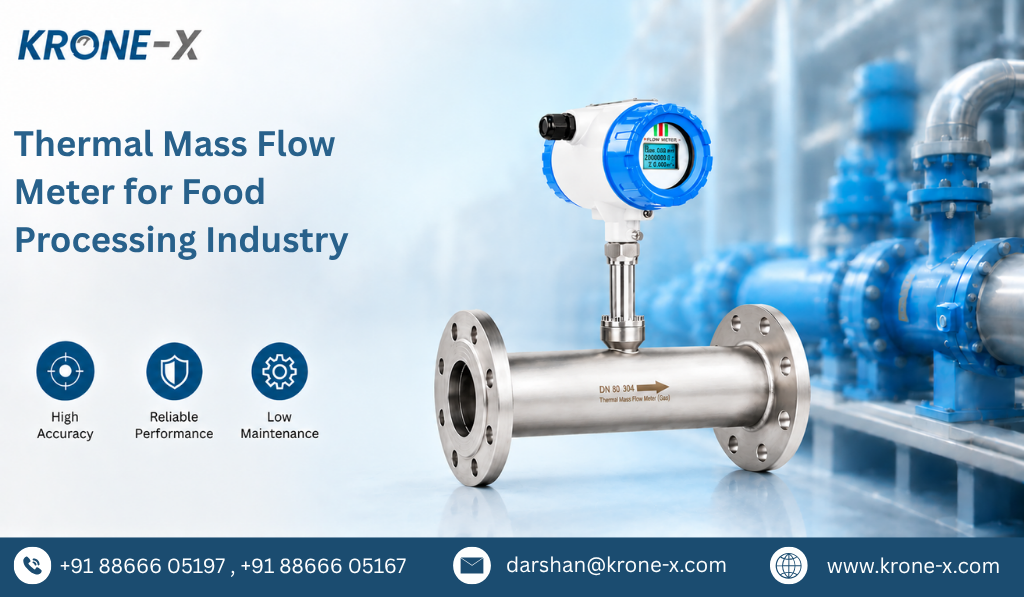 Thermal Mass Flow Meter for Food Processing Industry